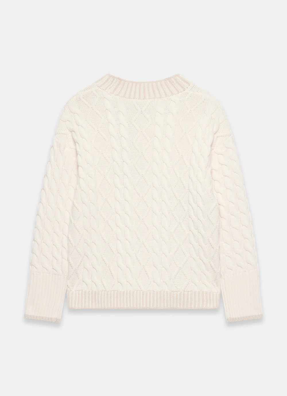 Cream Cotton Blend Embroidered Detail Jumper | Mint Velvet