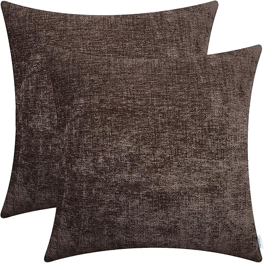 CaliTime Cozy Throw Pillow Covers Cases for Couch Sofa Home Decoration Solid Dyed Soft Chenille 1... | Amazon (US)