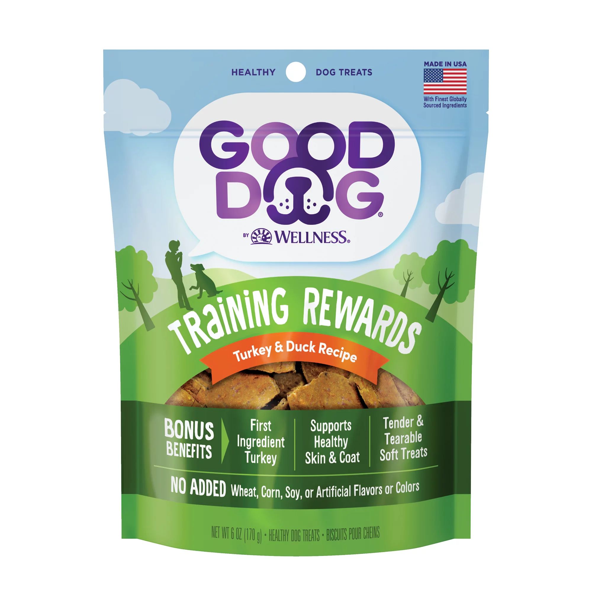 Good Dog by Wellness Training Rewards Treats Turkey & Duck Recipe, 6 oz Bag - Walmart.com | Walmart (US)