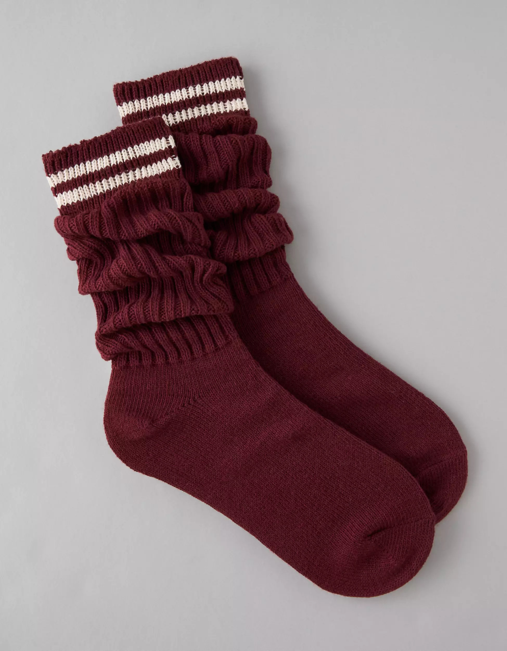 AE Varsity Stripe Slouchy Socks | American Eagle Outfitters (US & CA)
