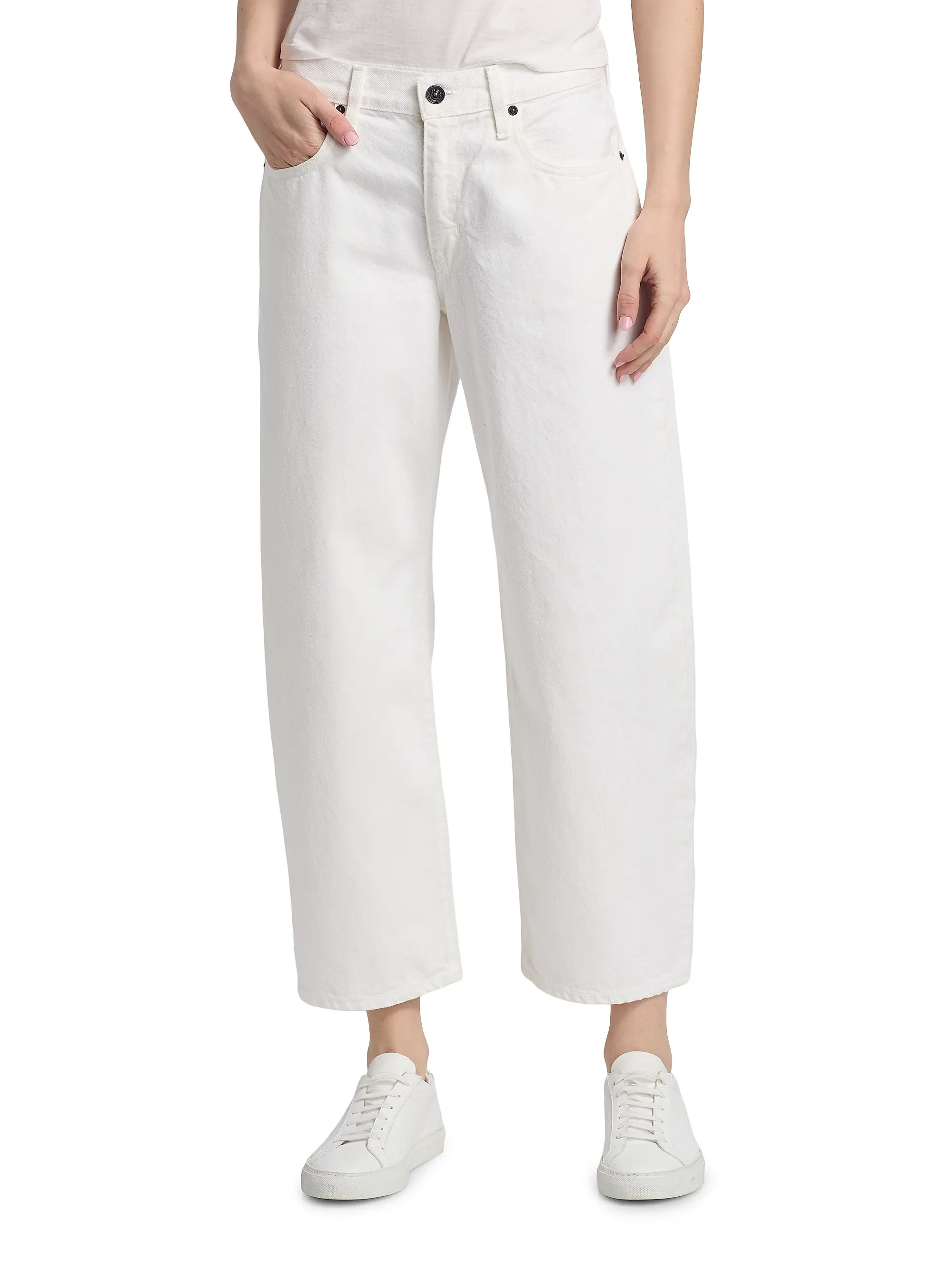 SLVRLAKE Jamie Curved Ankle-Length Jeans | Saks Fifth Avenue | Saks Fifth Avenue