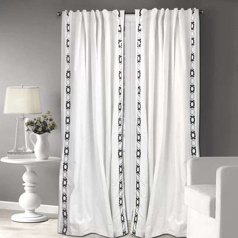 Adamski Cotton Semi-Sheer Rod Pocket Single Curtain Panel | Wayfair North America