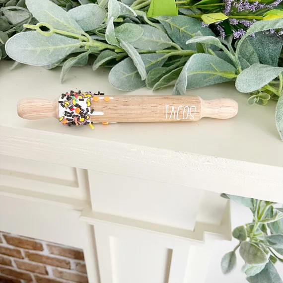 Tacos Mini Rolling Pin Tiered Tray Decor | Etsy | Etsy (US)