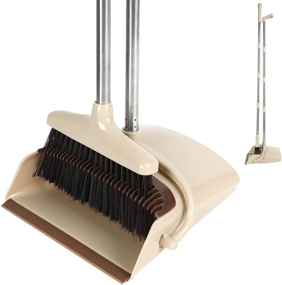 BoxedHome Household Broom and Dustpan Set Long Handle Broom Cleaning for Office Home Kitchen Floo... | Amazon (US)