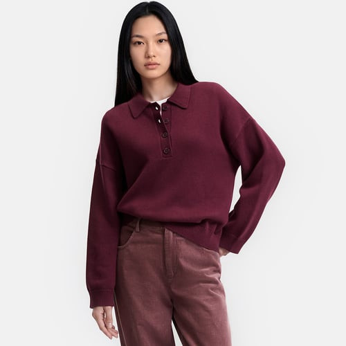 Wool/Cotton Polo Jumper | La Redoute (UK)