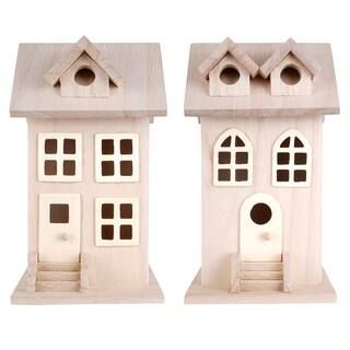 Assorted 7.5" Unfinished Wood Townhouse Birdhouse by Make Market® | Michaels | Michaels Stores