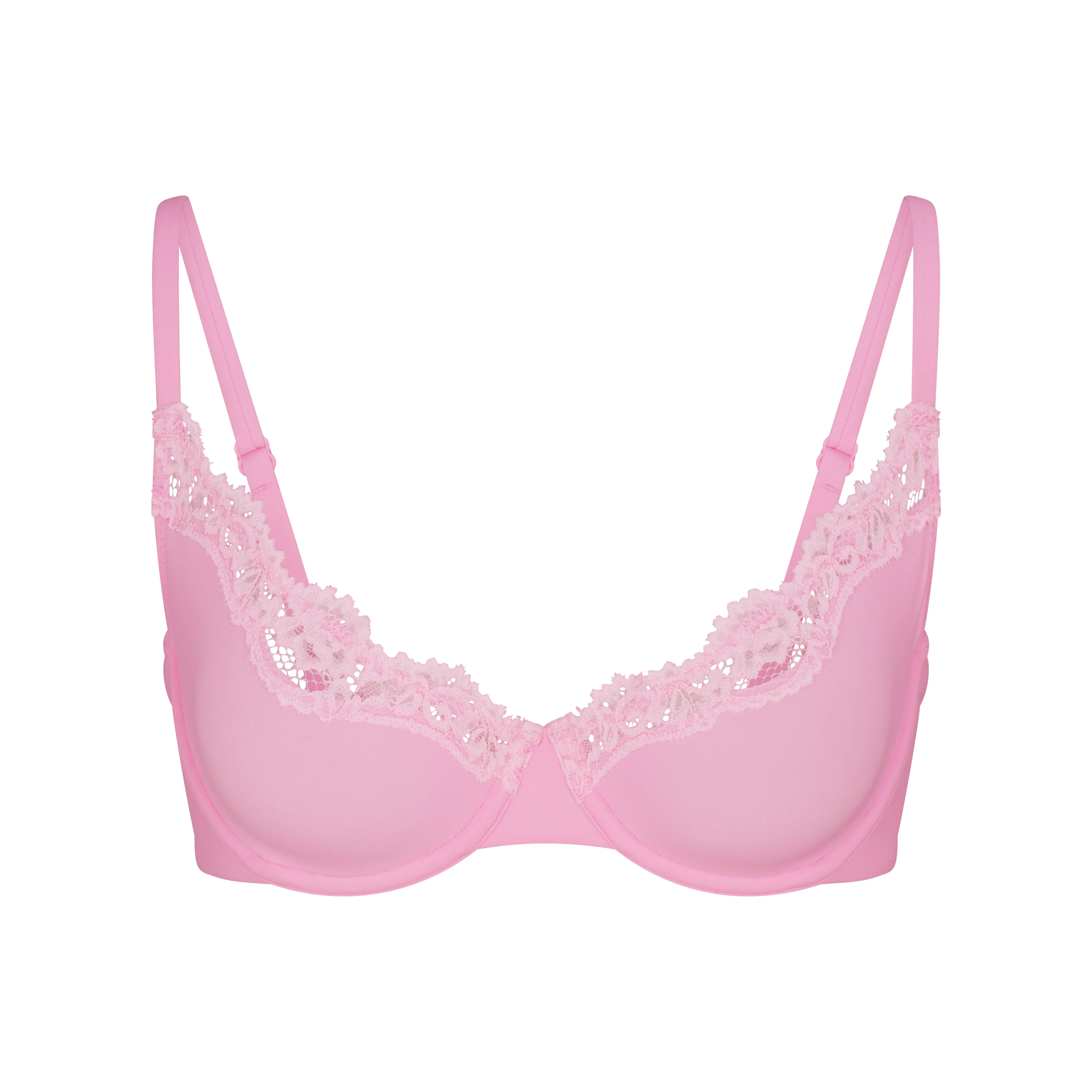 FITS EVERYBODY LACE UNLINED SCOOP BRA | BUBBLEGUM TONAL | SKIMS | SKIMS (US)