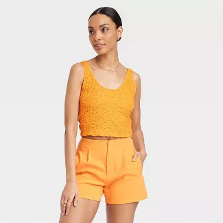 Women's Slim Fit Puckered Tank Top - A New Day™ | Target