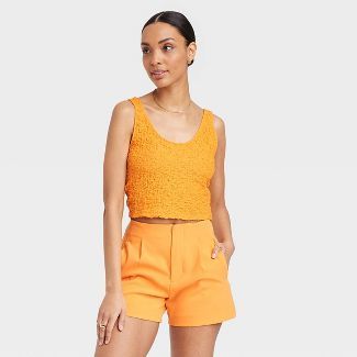 Women's Slim Fit Puckered Tank Top - A New Day™ | Target