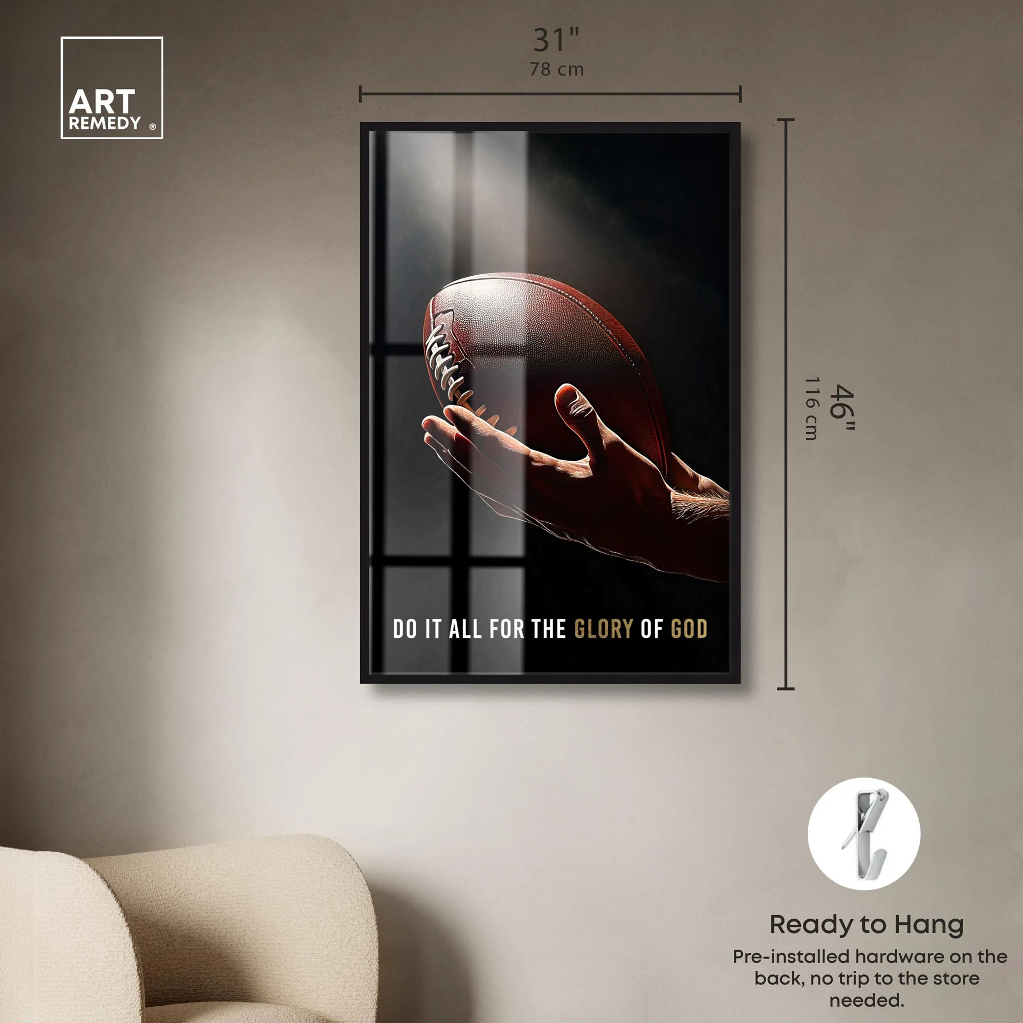 Glory of God Football Shadowbox by Art Remedy | Bed Bath & Beyond