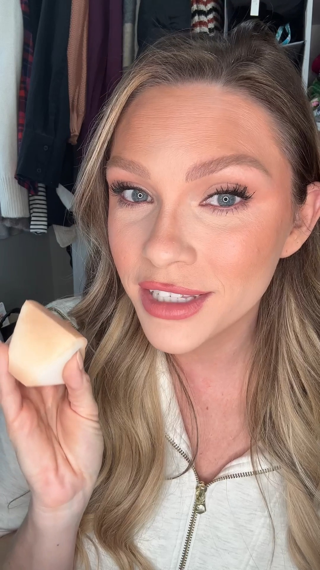 Tested a sponge I saw on the internet. As a 15+ year makeup pro, I have a strict set of rules. 1) is it easy to use? 2) does it leave marks or streaks? 3) how much does it cost and does the value equal the price? 
My vote 9/10 ! Loved it. I only wish it would have been a bit smaller for the under area. 
Link in my stories or over on my LTK. 🫶

#LTKBeauty #LTKFindsUnder50 #LTKWedding