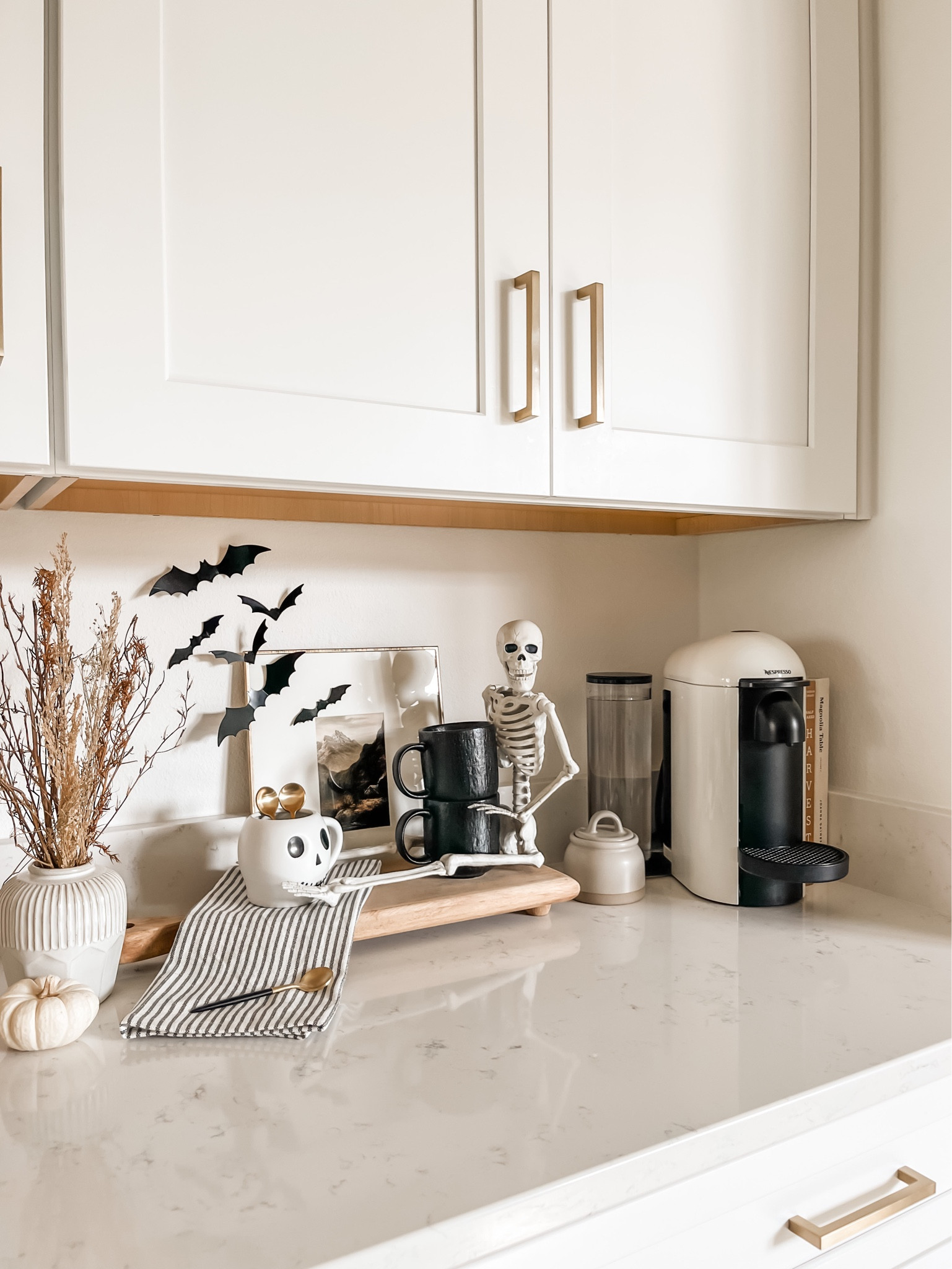 Spooky coffee station ☕️ Anyone remembers Griselda?! She’s back in her favorite spot in the house! 💀🦇

#LTKHalloween #LTKSeasonal #LTKhome