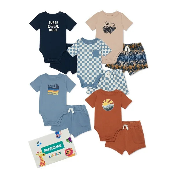 Garanimals Baby Boys Mix and Match Outfits Kid Pack, 10-Piece, Sizes 0/3-24 Months | Walmart (US)