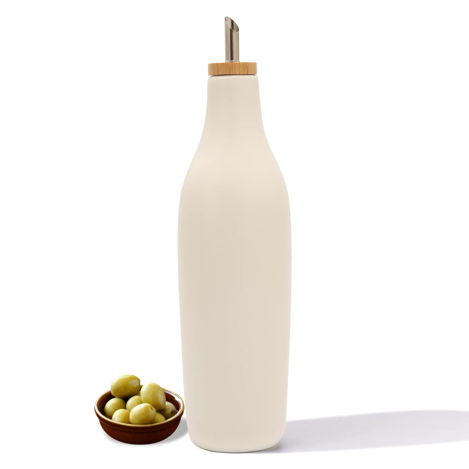 KITCHEN OLIVE OIL DISPENSER - 16.9 fluid ounce (500 ml) Ceramic olive oil dispenser bottle with b... | Amazon (US)