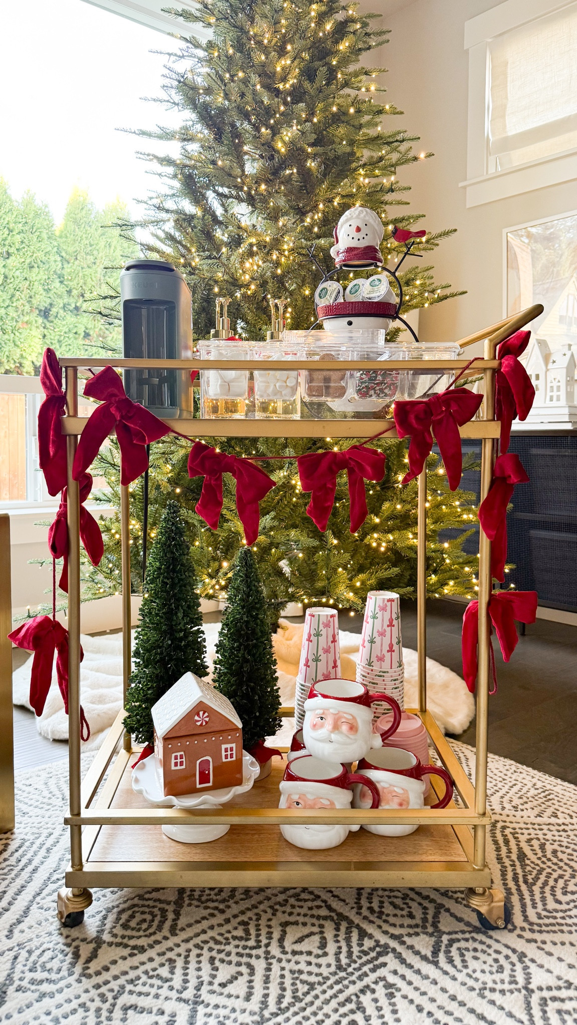 Holiday coffee bar cart to keep everyone warm and cozy this season ☕️✨🎄

Bar cart, condiment server, bow garland, Christmas coffee cups, Keurig K-Mini Coffee Maker, coffee roasters cinnamon sugar, Medium Roast Coffee Pods, gingerbread house, snowman 2 tier server, syrup dispensers, santa mug, Christmas tree, tree skirt, ribbon, paper table top decorations, garland

#LTKHoliday #LTKHome #LTKSeasonal