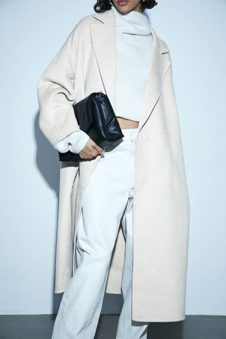 Wool-blend Coat - Light beige - Ladies | H&M US | H&M (US + CA)