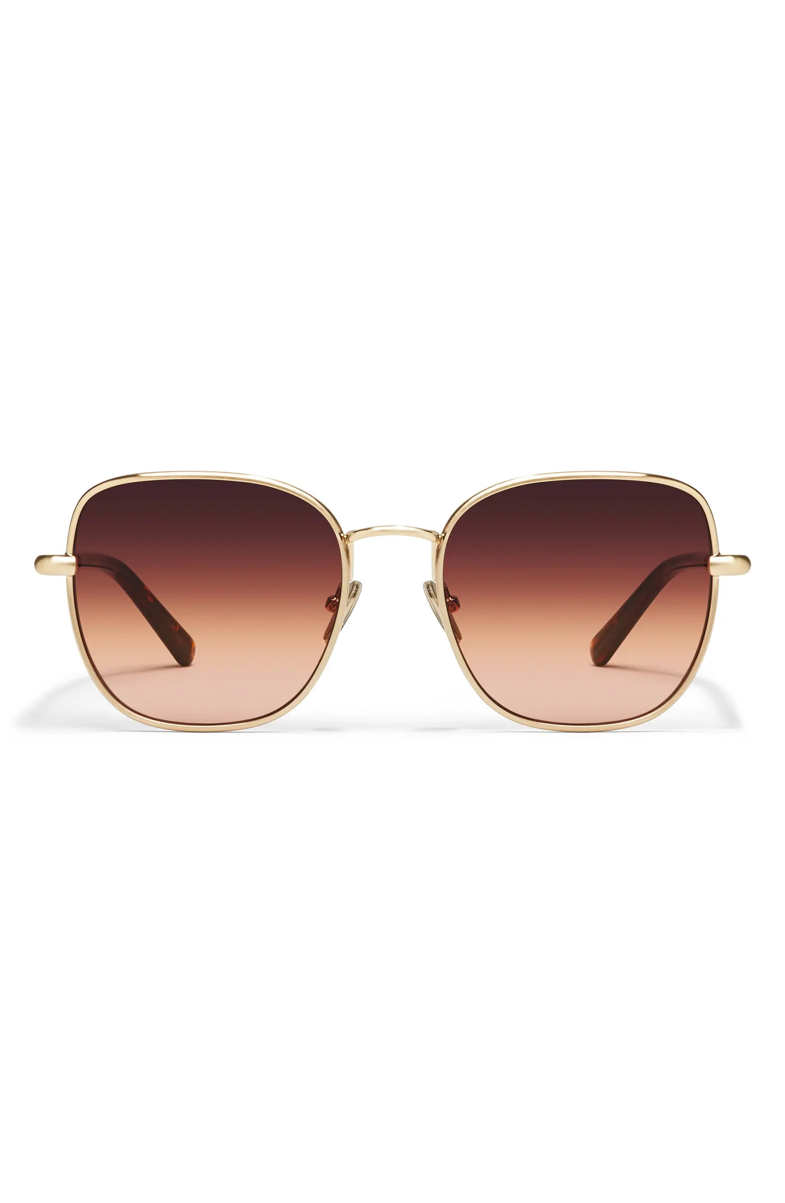 QUAY Uptown 58mm Gradient Round Sunglasses | Nordstrom | Nordstrom