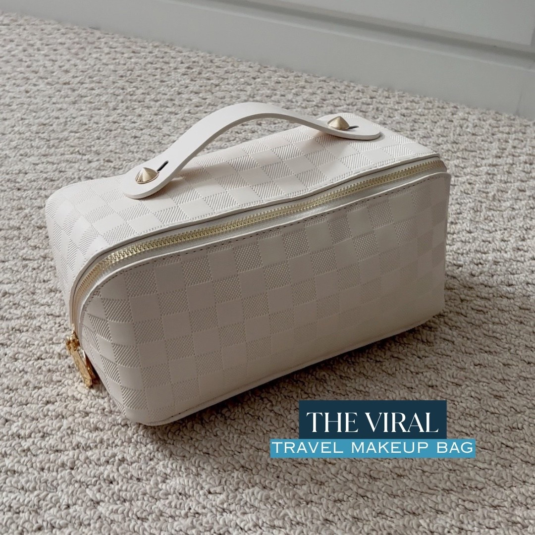 In love with this viral travel makeup bag! It fits so much & the size is perfect! Handle compresses down 

#LTKBeauty #LTKGiftGuide #LTKselfcare