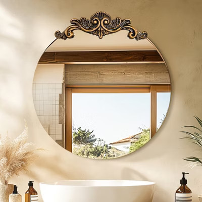 ARTLOGE Large Vintage Mirror Baroque Antique Round Mirror for Wall Decor 24/28/32/36inch | Target