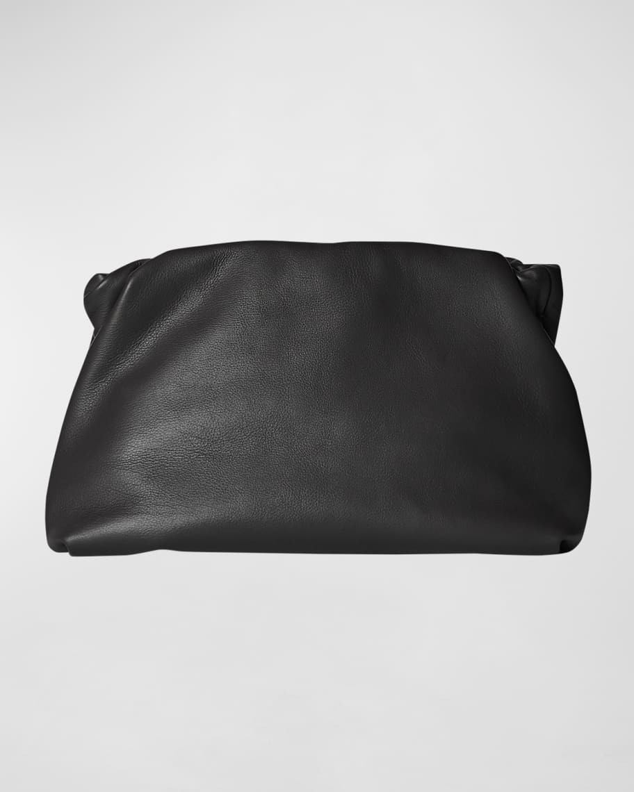 THE ROW Bourse Calfskin Clutch Bag | Neiman Marcus