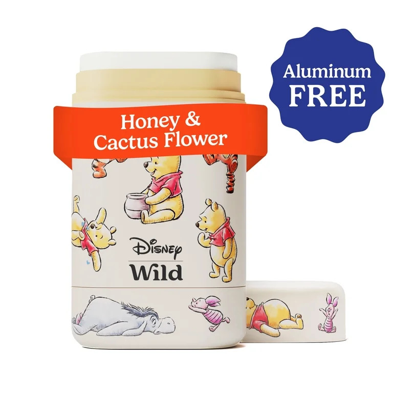 Wild Refillable Deodorant Starter Pack - Aluminum Free. Winnie The Pooh Case + Honey & Cactus Ref... | Walmart (US)