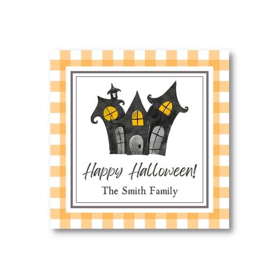 Haunted House Halloween Gift Tags  Custom Digital Printable  - Etsy | Etsy (US)
