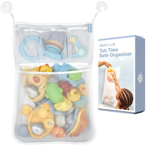 Jool Baby Bath Toy Storage Bag – Mesh Holder for Kids Bathtub Toys – Suctions to Wall, Machine Washable | Amazon (US)