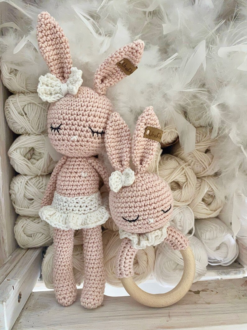 Baby Amigurumi Bunny MAIA With Tutu and Teething Ringcrochet | Etsy | Etsy (US)