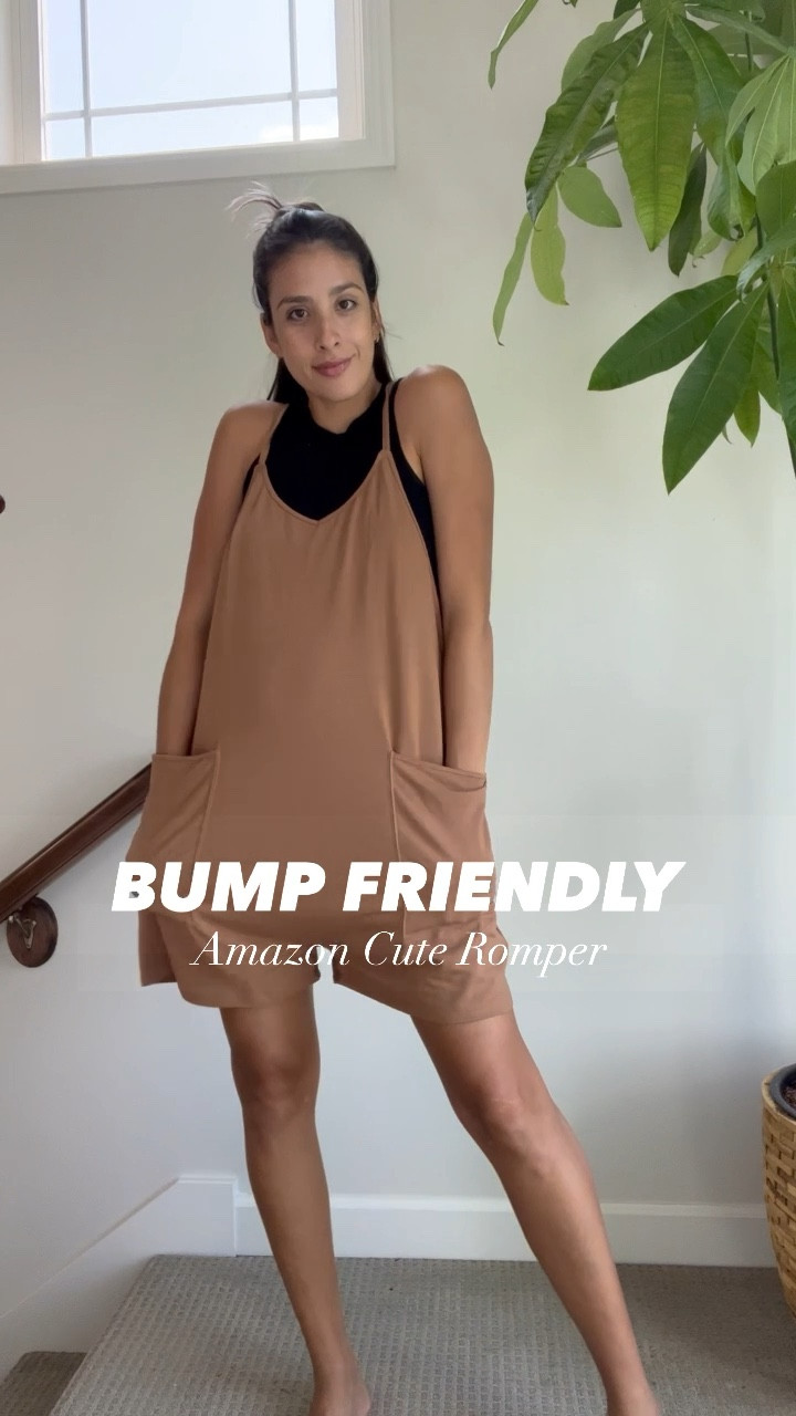 The cutest and most bump friendly romper🤎🤰🏻Amazon find, Amazon, sneakers 

#LTKbump #LTKshoecrush #LTKfamily