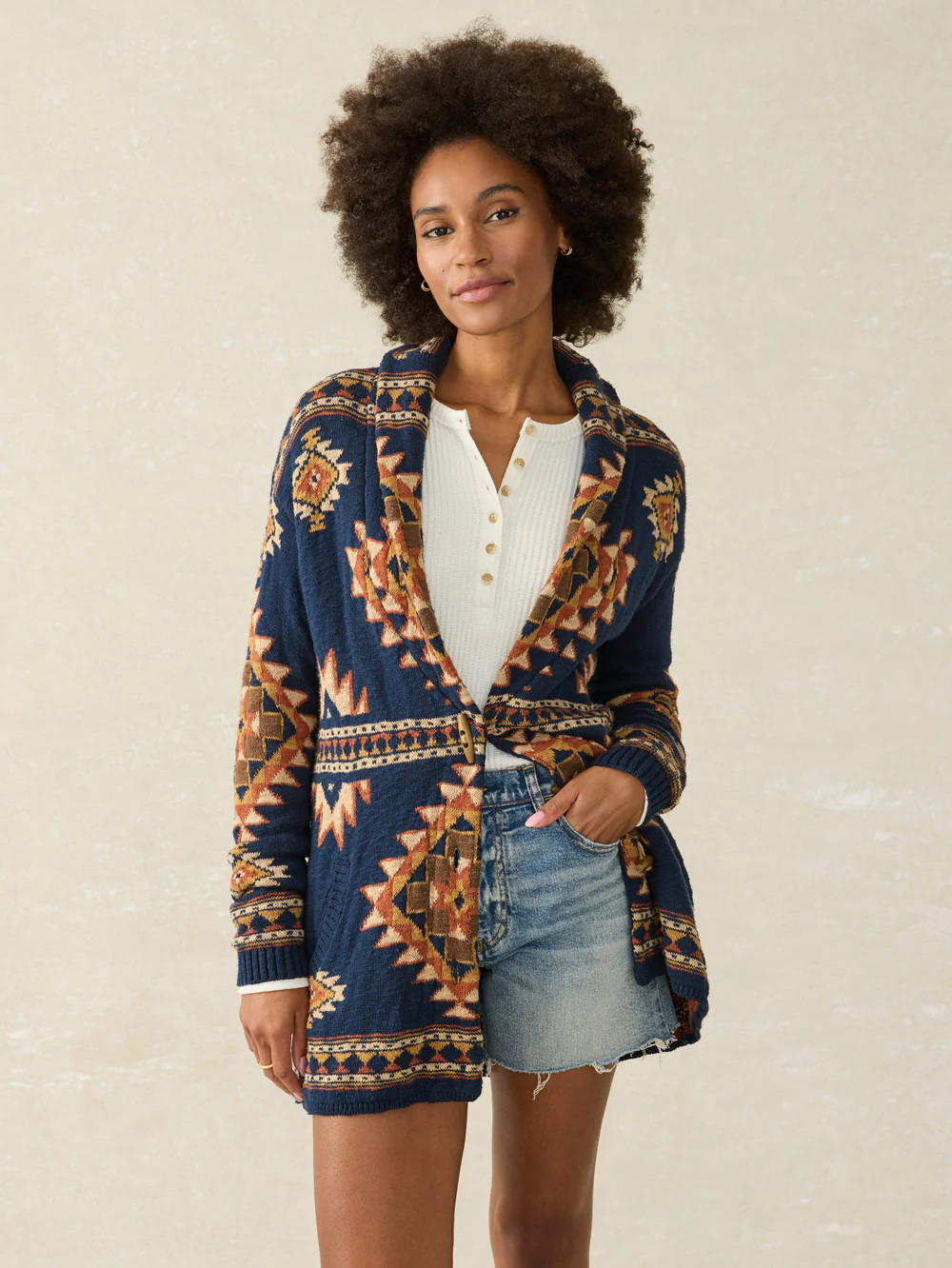 B.YELLOWTAIL Lodge Cardigan | Faherty