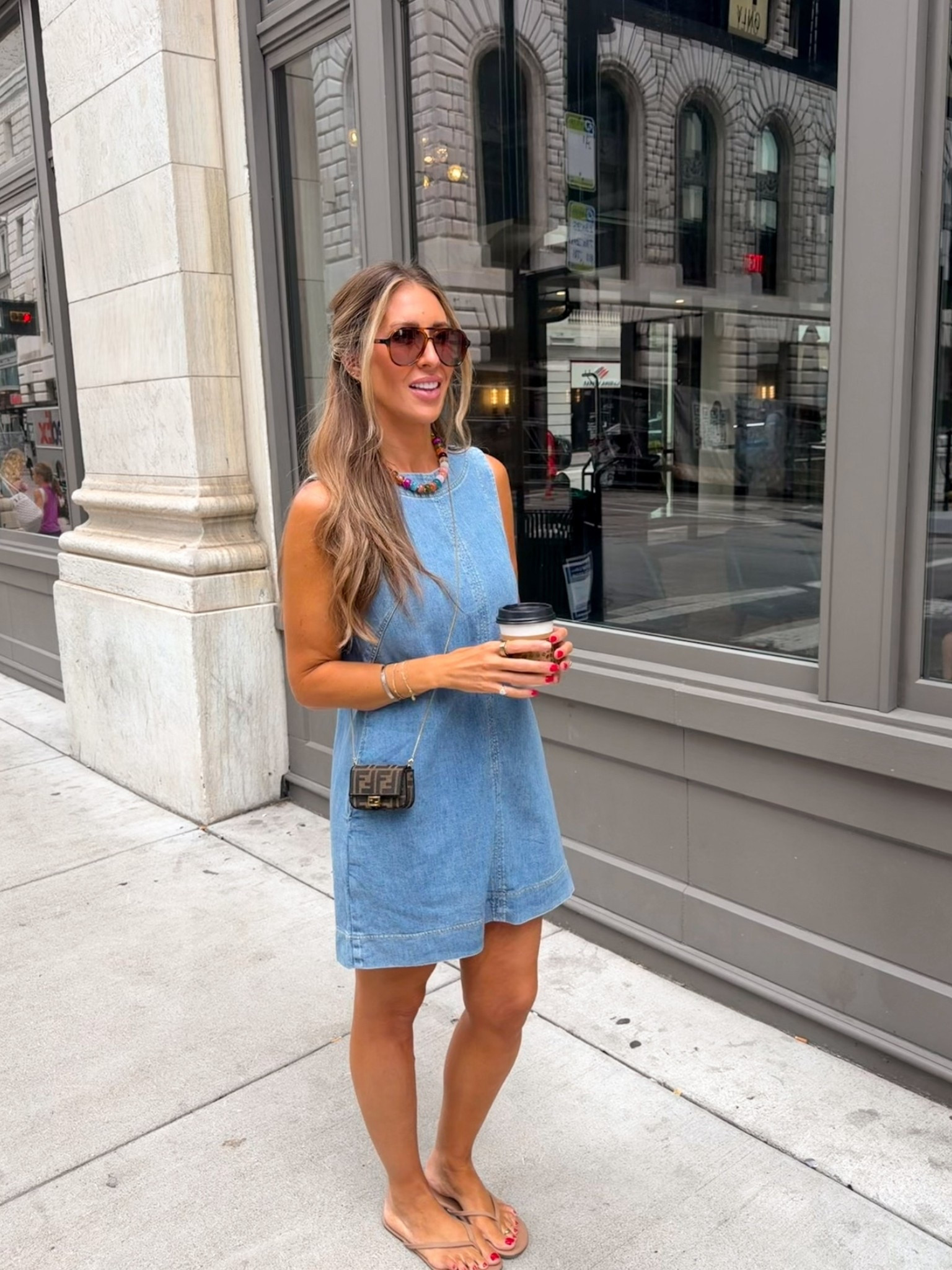 Spanx code TMISXSPANX 
Wearing sz medium denim Dress

#LTKOver40 #LTKmomlife #LTKdayinmylife