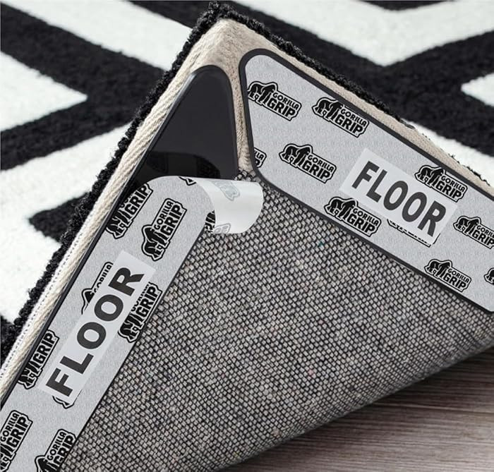 GORILLA GRIP Rug Gripper Pads Keep Area Rugs Corners from Curling, No Damage Reusable Double-Side... | Amazon (US)