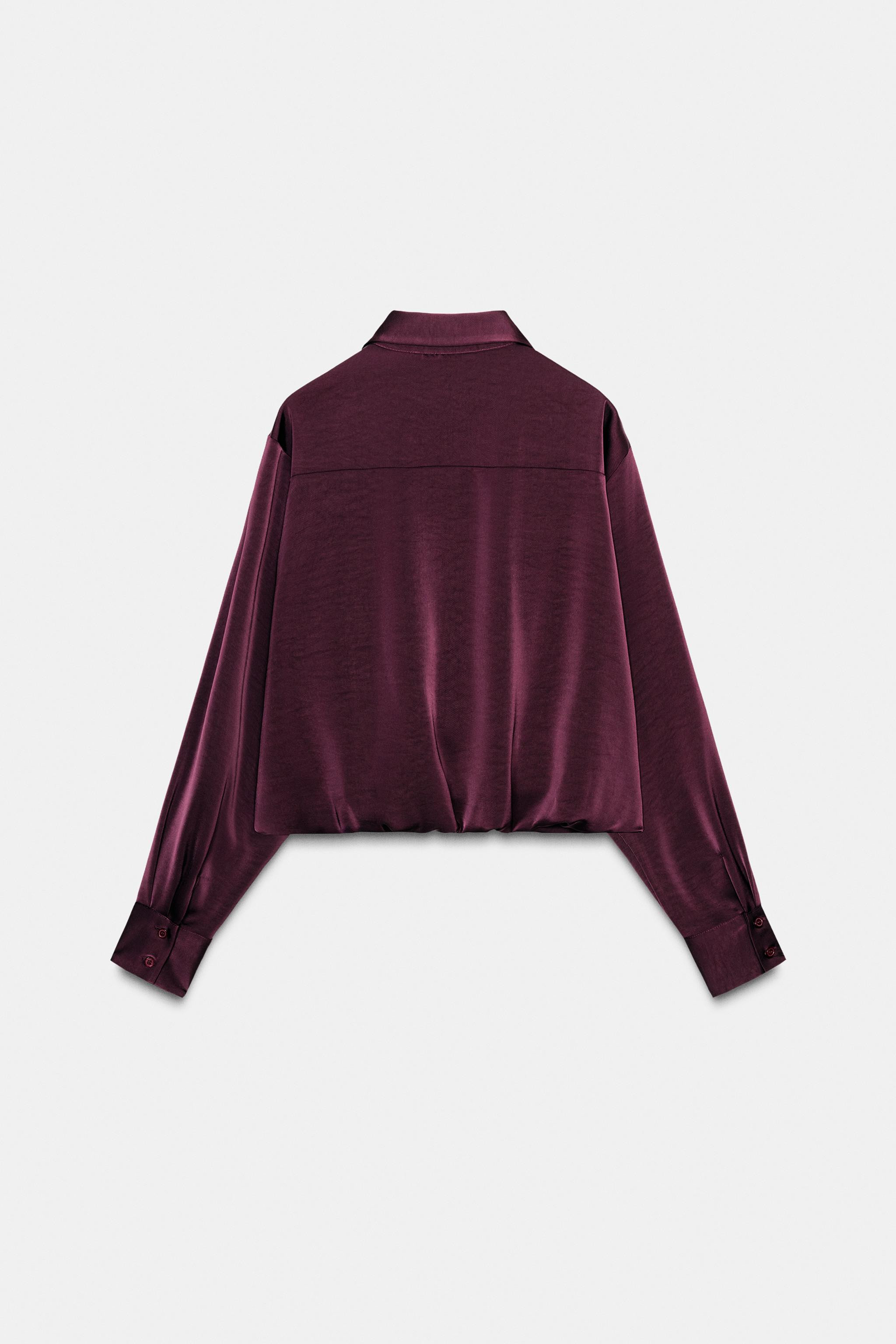 SATIN BALLOON SHIRT | Zara UK