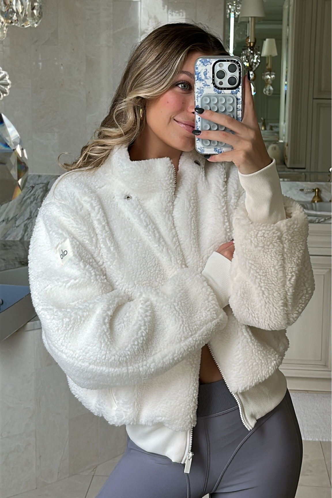 this jacket is THE comfiest jacket i’ve ever worn—no joke!! i am a firm believer that you can never have too many sherpa jackets & this jacket is a perfect example why!!🤍🤍 on sale thru 11/1!#LTKHolidaySale 

#LTKSeasonal #LTKGiftGuide