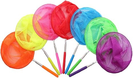 KISEER 7 Pieces Colorful Telescopic Kids Fishing Net Butterfly Net Catching Insects Bugs Nets Bea... | Amazon (US)