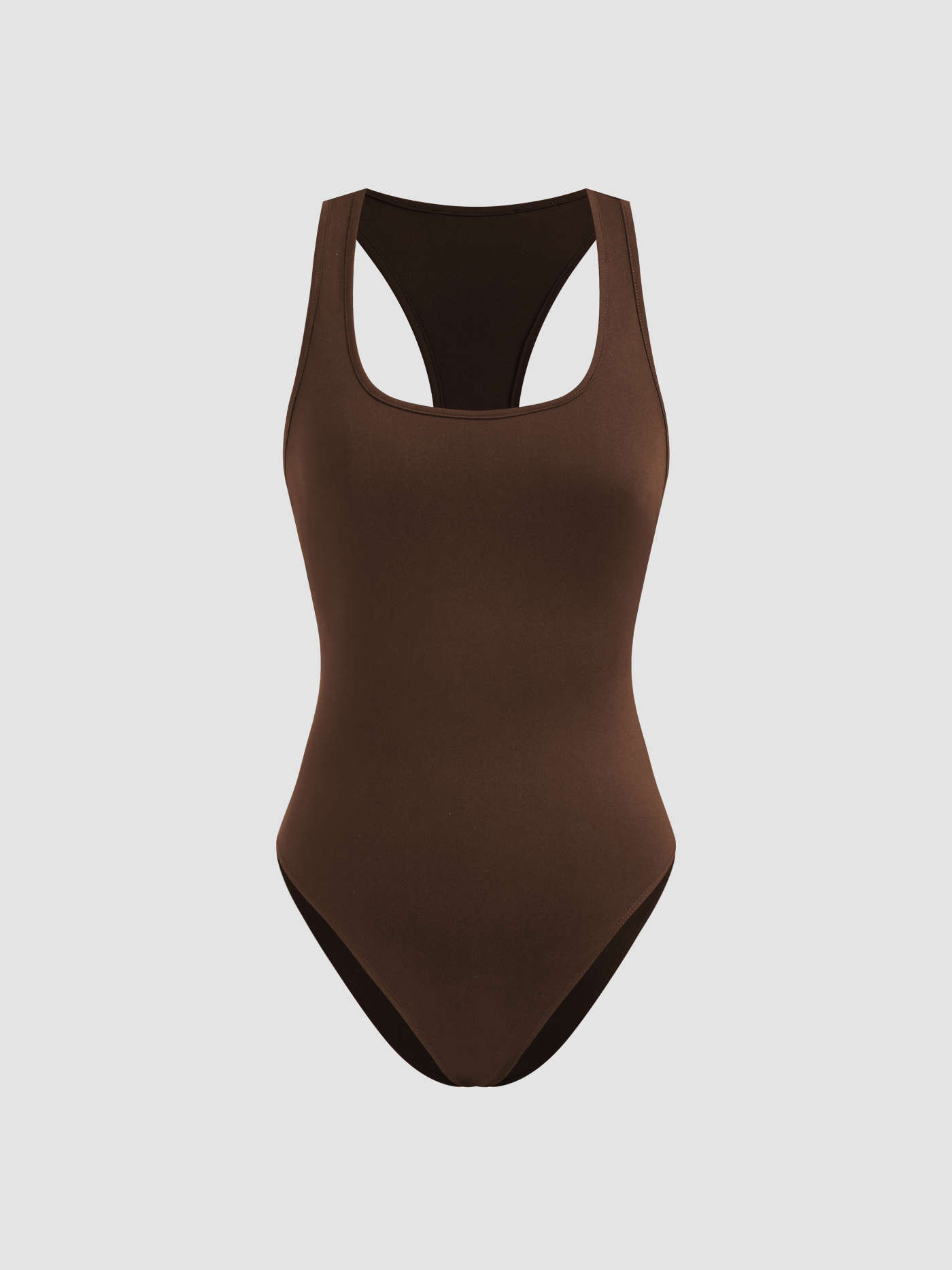 Square Neck Solid Bodysuit | Cider