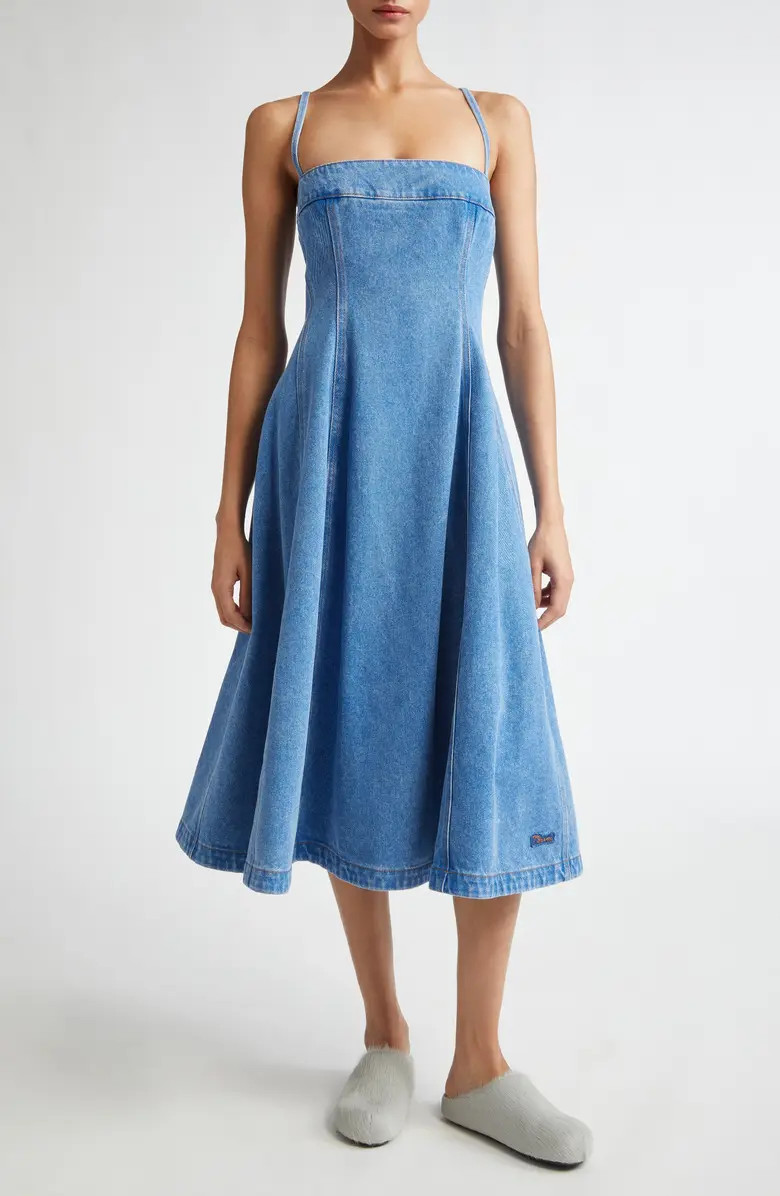 Square Neck Denim Dress | Nordstrom