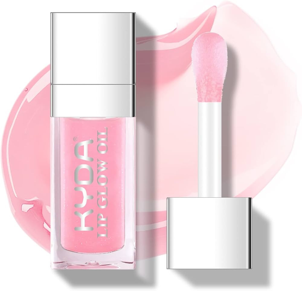 KYDA Hydrating Lip Glow Oil, Moisturizing Lip Oil Glossy Transparent Plumping Lip Gloss, Tinted L... | Amazon (US)