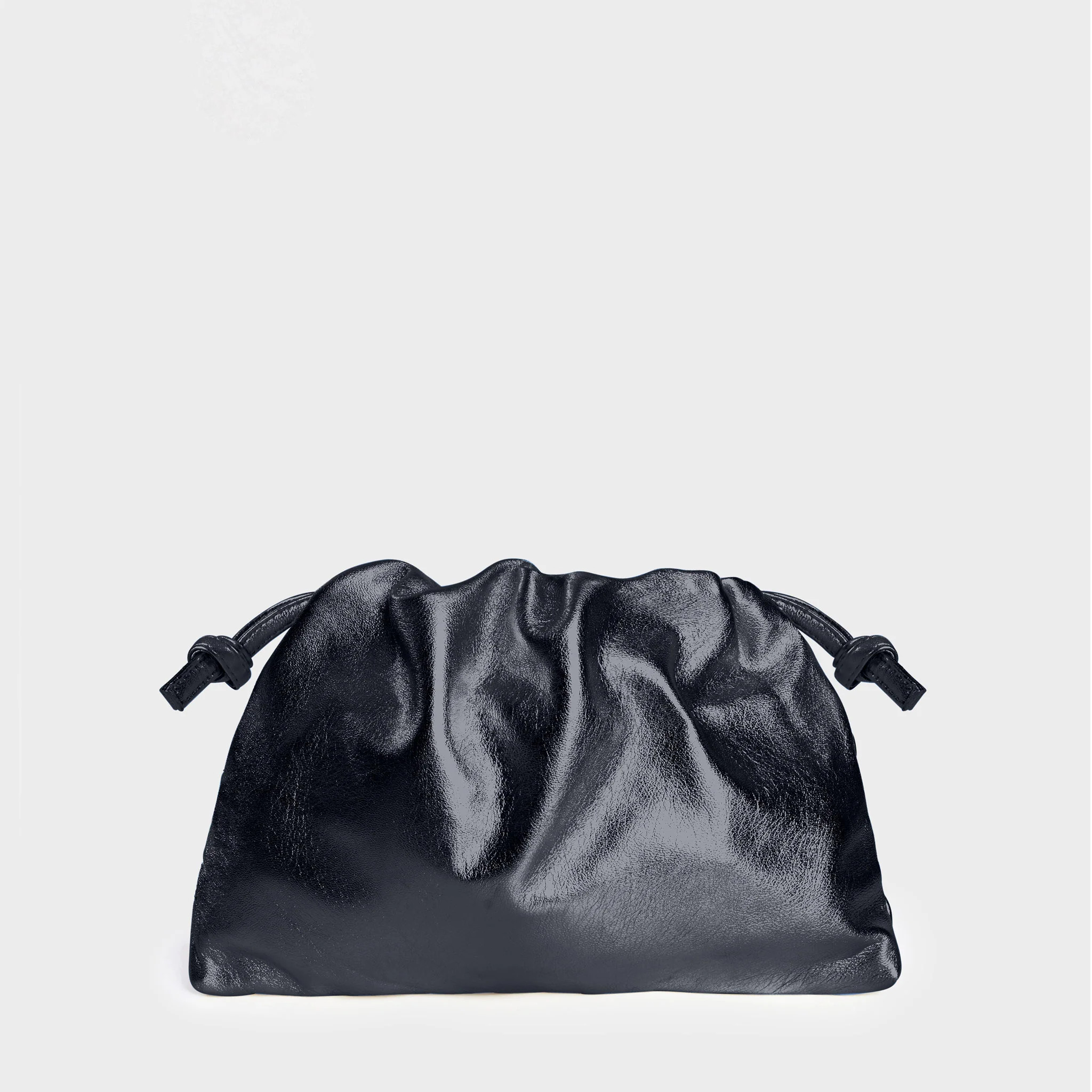 Monica- Clutch- Bag- Italian Black Metallic | LEMIZ