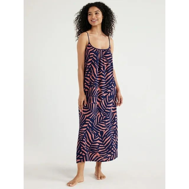 Joyspun Women's Sleeveless Woven Maxi Nightgown, Sizes S to 4X | Walmart (US)