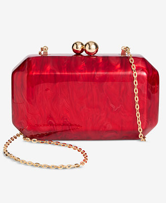 Acrylic Swirl Minaudiere Clutch, Macy's Exclusive | Macy's