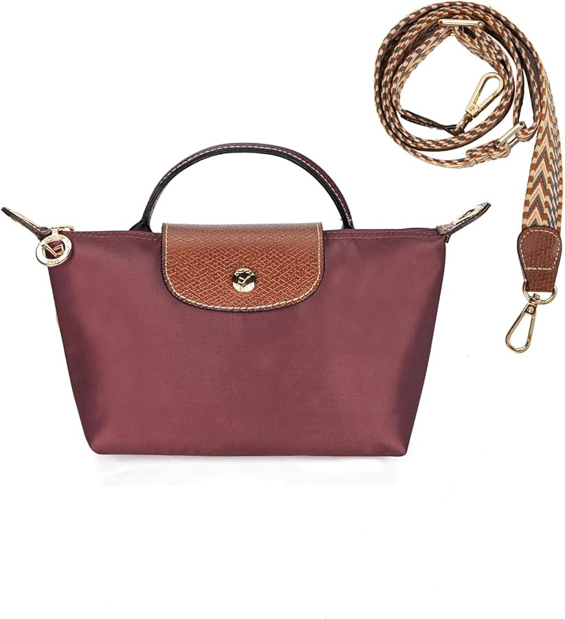 DOMAT Crossbody Bag for Women, Chic Lightweight Purse with Leather Top-handle, Compact Clutch Bag... | Amazon (US)