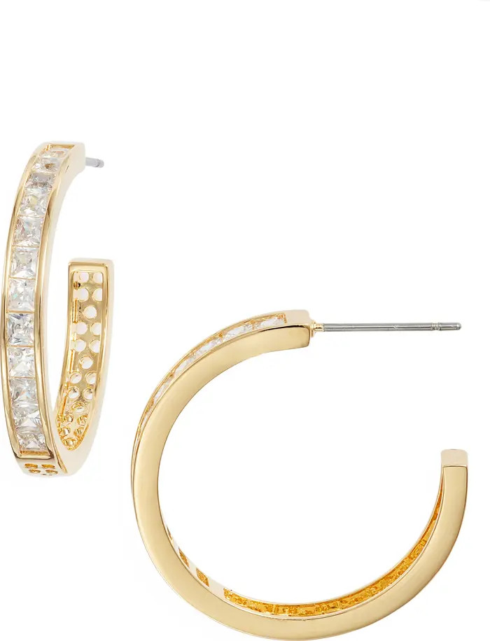 Cubic Zirconia Hoop Earrings | Nordstrom