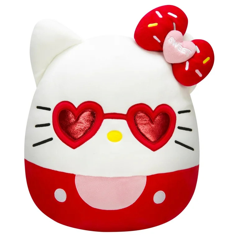 Squishmallows Original Sanrio 14-inch Hello Kitty with Red Heart Glasses  Child's Ultra Soft Plus... | Walmart (US)