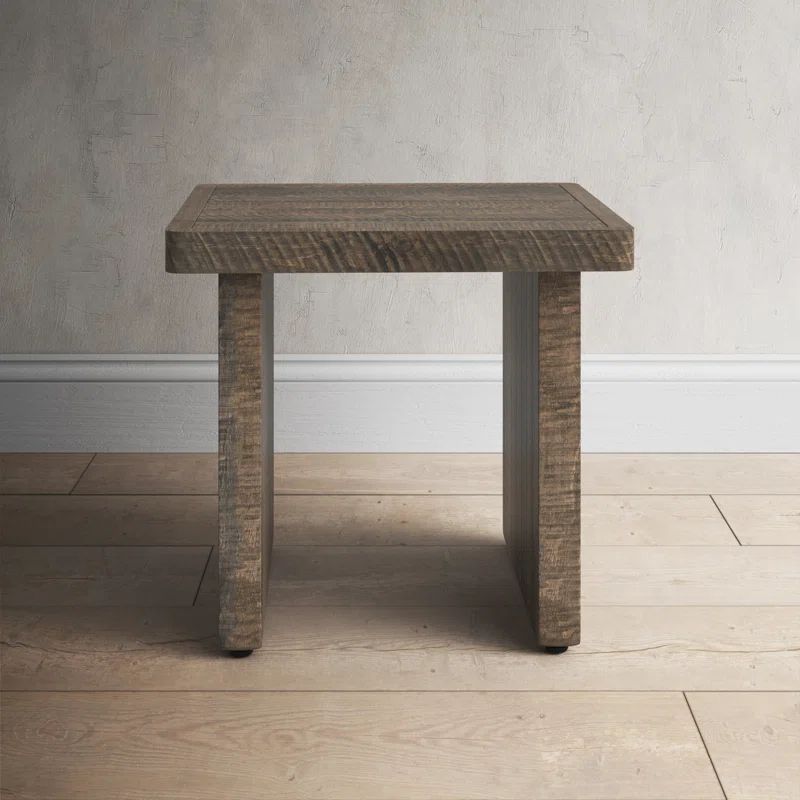 Thompkins 20'' Tall Solid Wood Sled End Table | Wayfair North America