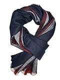 Plaid Fashion Scarf Super Soft Luxurious Winter Scarves Unisex (Red Stripe) | Amazon (US)