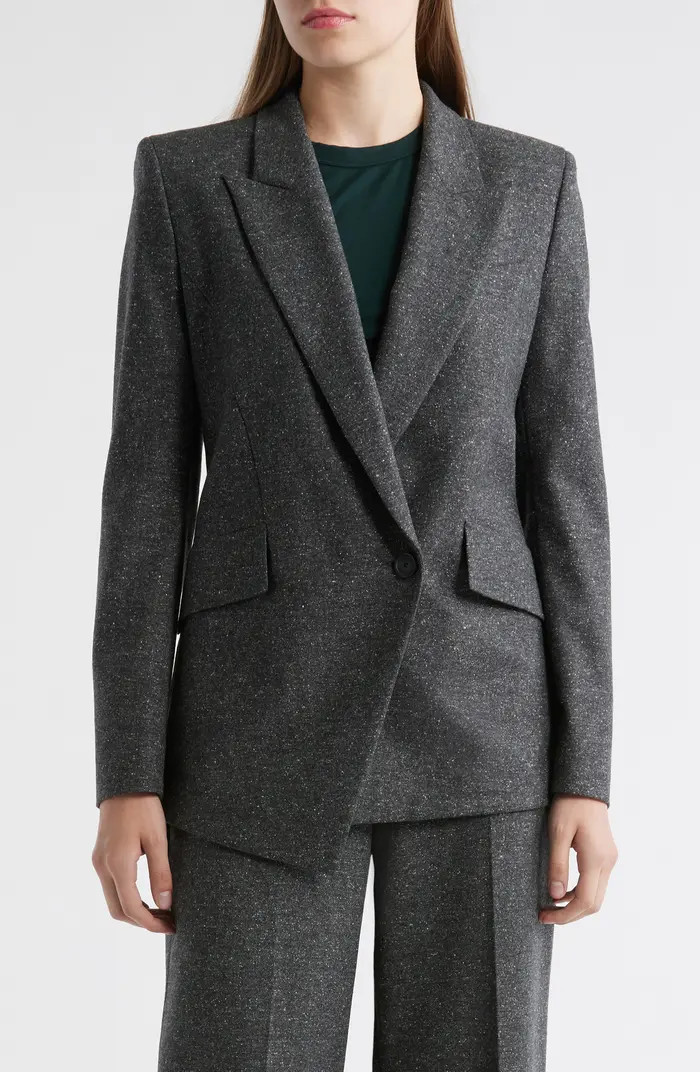 BOSS Jarinah Asymmetric Wool Blend Blazer | Nordstrom | Nordstrom