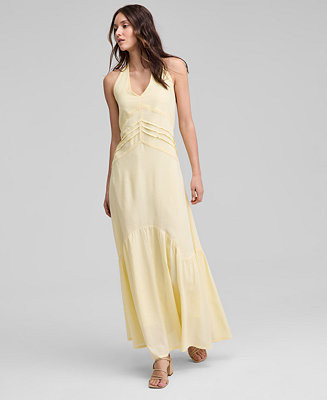 And Now This Women's Pintuck-Pleat Halter Maxi Dress, Exclusively at Macy's - Macy's | Macy's