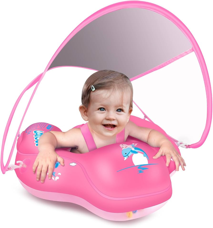 LAYCOL Baby Swimming Float Inflatable Baby Pool Float Ring Newest with Sun Protection Canopy,add ... | Amazon (US)