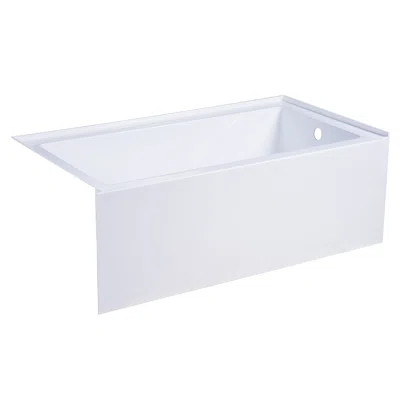 Kingston Brass Aqua Eden 54-Inch Acrylic Rectangular 3-Wall Alcove Tub | Wayfair North America